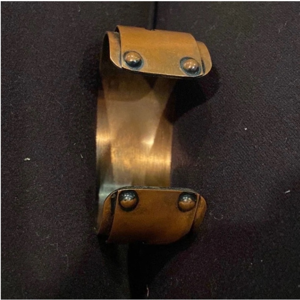 Mid Century Copper Cuff Bracelet - Picture 4 of 5